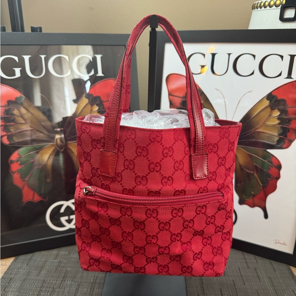 EUC Gucci Very RARE GG Canvas MINI Tote! Soooo Cute!!!